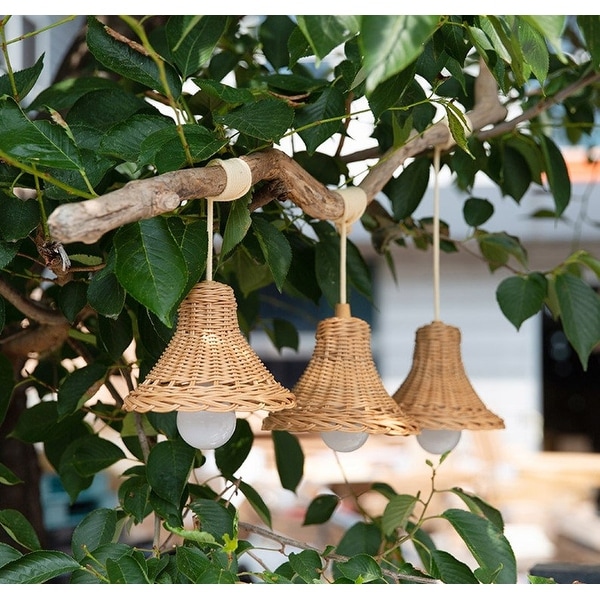 Small rattan light shade on sale