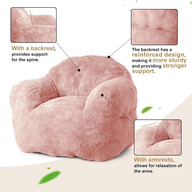 Beanbag Sofa Chair with Armrests for Living Room