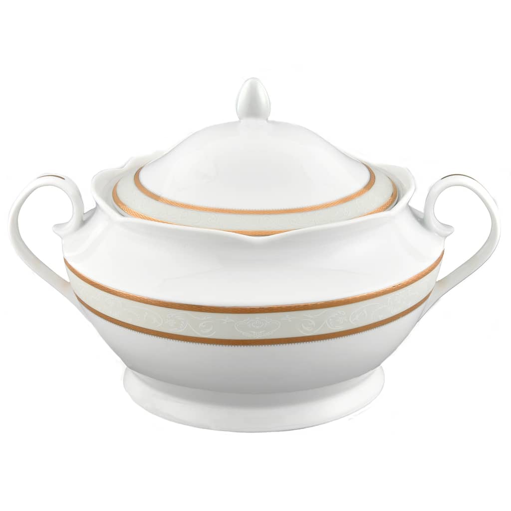 Lorren Home Trends Porcelain Souptureen w/Lid Amelia