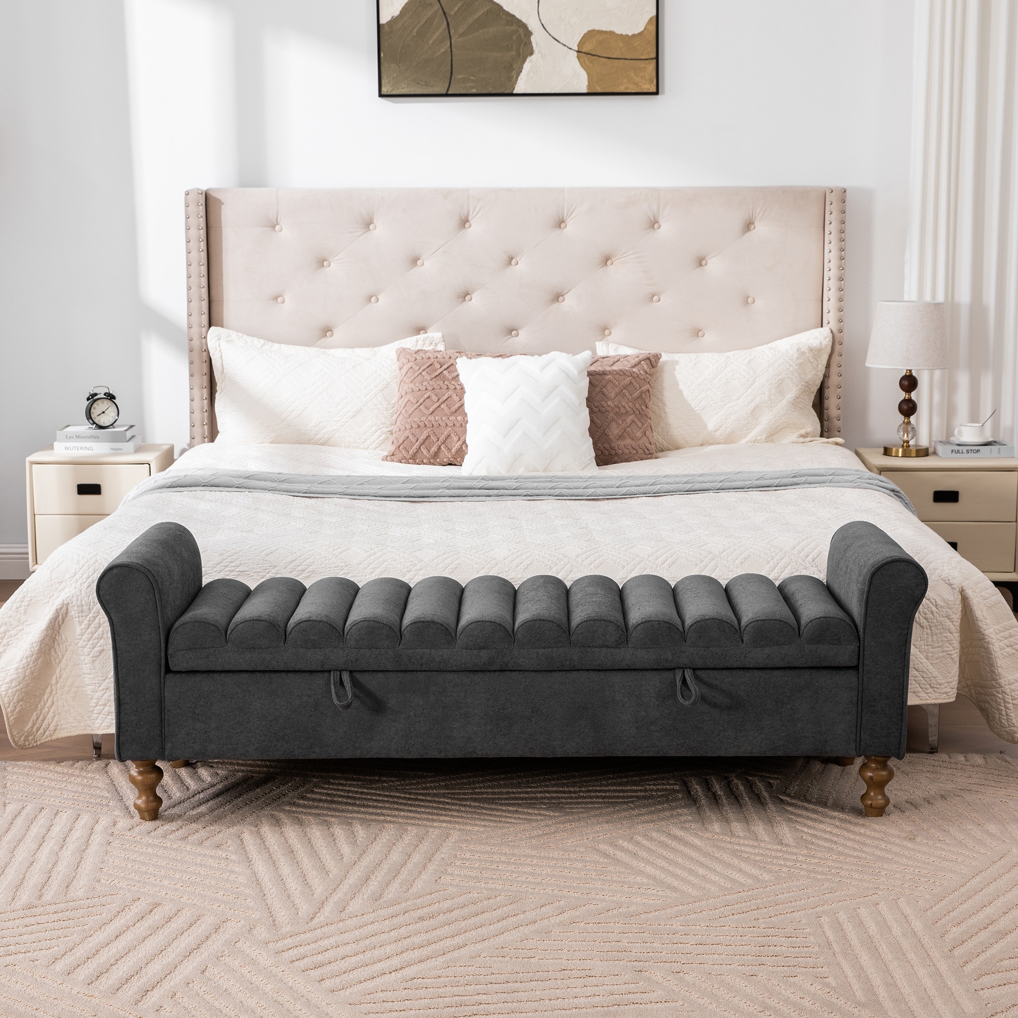 Modern Upholstered Storage Bench