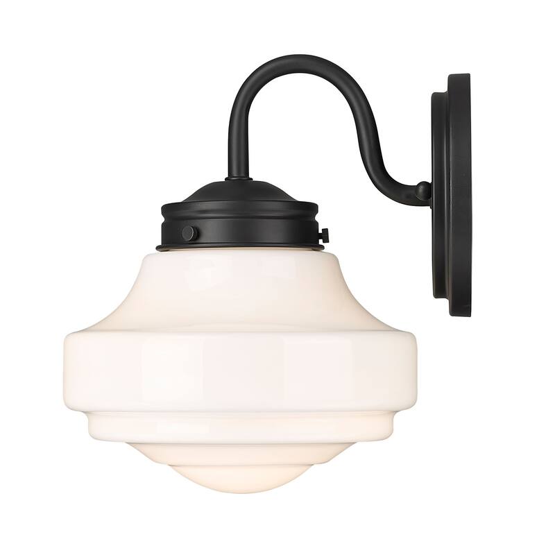 Ingalls 7.5" Wide 1-Light Wall Sconce with Vintage Milk Glass Shade