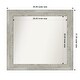 preview thumbnail 115 of 119, Dove Greywash Framed Non-Beveled Custom Wall Mirror, Bathroom Vanity Mirror Outer Size: 34 x 31