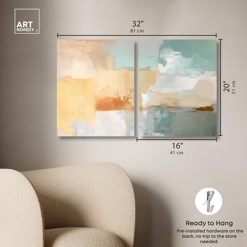 Muted Melody II Canvas Set of 2 by Art Remedy, Gallery Wrapped