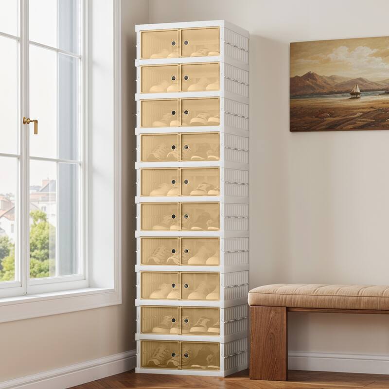 24 Pairs/32 Pairs Shoes Stackable Shoe Storage Box