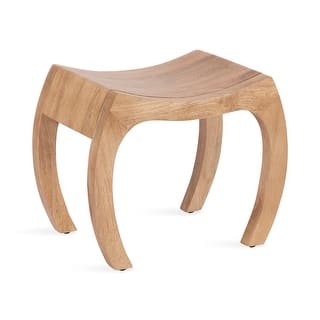 Kate and Laurel Loviisa Wood Ottoman and Vanity Stool