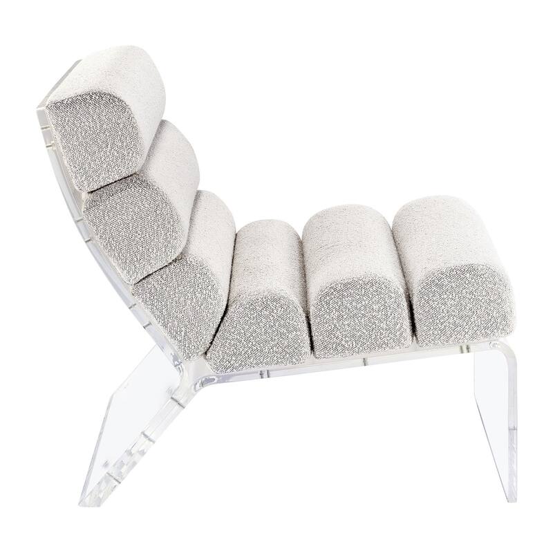 Freeman Accent Chair with Clear Acrylic Frame