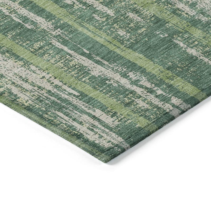Machine Washable Indoor/ Outdoor Chantille Stripe Ombre Rug