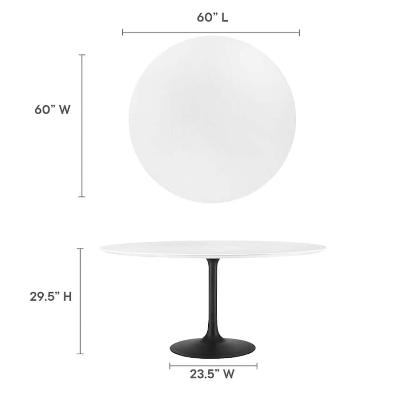 60" Round Wood Dining Table
