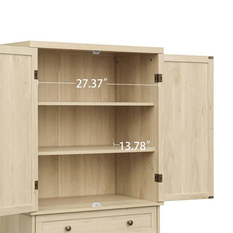 72.33"H Cabinet Storage with 1 Drawer,4 Door and 4 Adjustable Inner Shelves