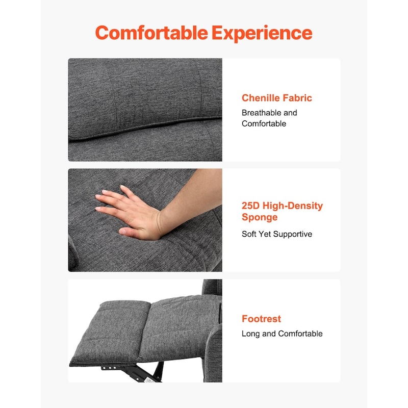 Beige Chenille Dual-Motor Lift Chair, Massage, Heat & Recliner