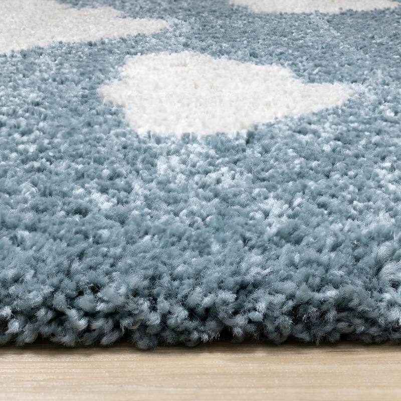 Kids Collection - Blue/Cream Clouds Area Rug