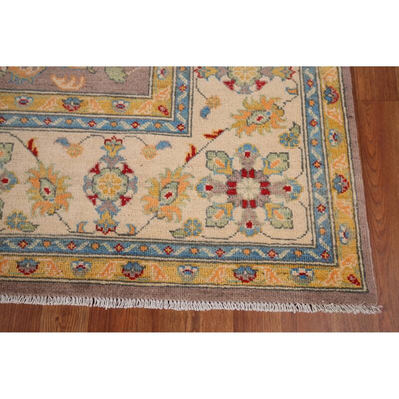 Floral Oushak Oriental Area Rug Handmade Wool Carpet - 6'5" x 9'5"