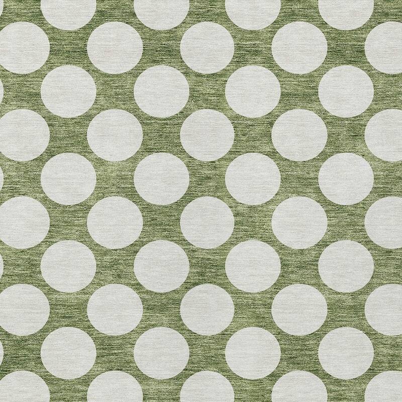 HomeRoots Polka Dot Transitional Rectangle Outdoor Rug