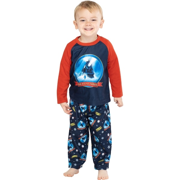 The Polar Express Train Toddler Kids Raglan Pajama Set. Opens flyout.