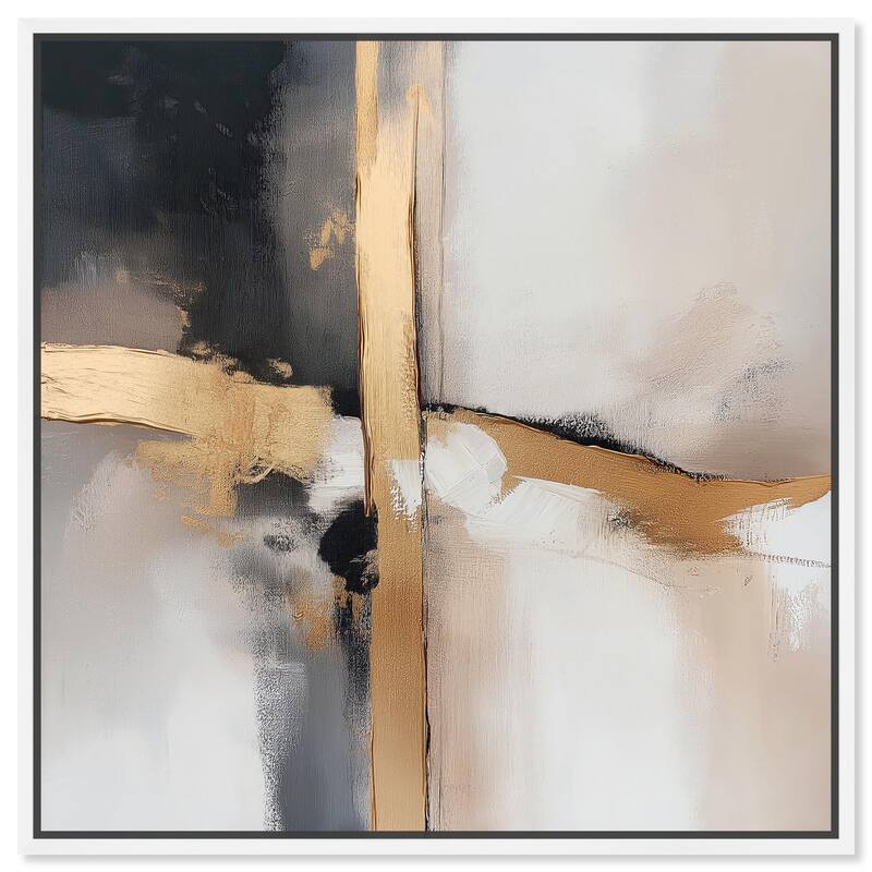 Gilded Rupture I Canvas by Art Remedy - White - 40" x 40"