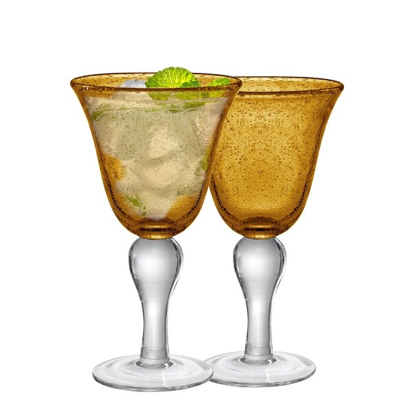 Artland Amber 14 Ounce Iris Goblet Set - 14 oz - Bed Bath & Beyond
