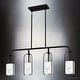 preview thumbnail 4 of 3, Luxury Mid Century Modern Chandelier, 15H x 37.25W, with Urban Loft Style, Matte Black, UQL5350 by Urban Ambiance