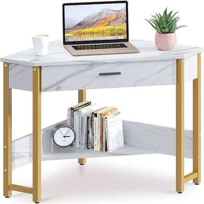 Triangle Computer Desk Corner Vanity