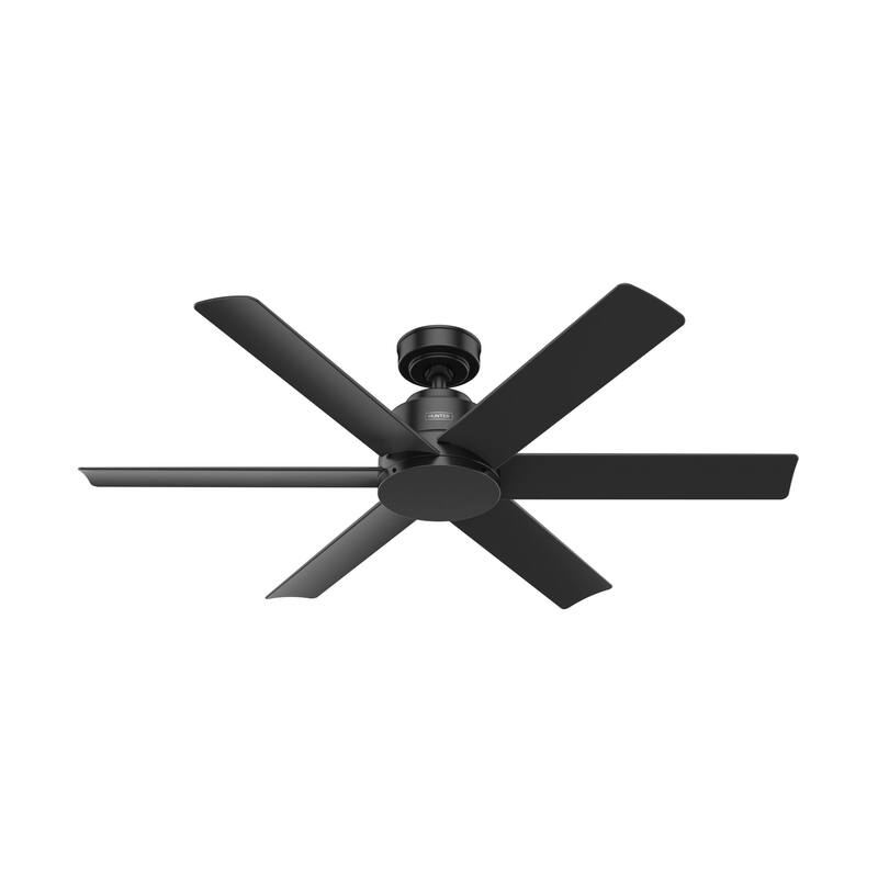 Hunter 52" Kennicott Outdoor Ceiling Fan, Wall Control - Contemporary, Industrial, Transitional - Windmill - Damp Rated!