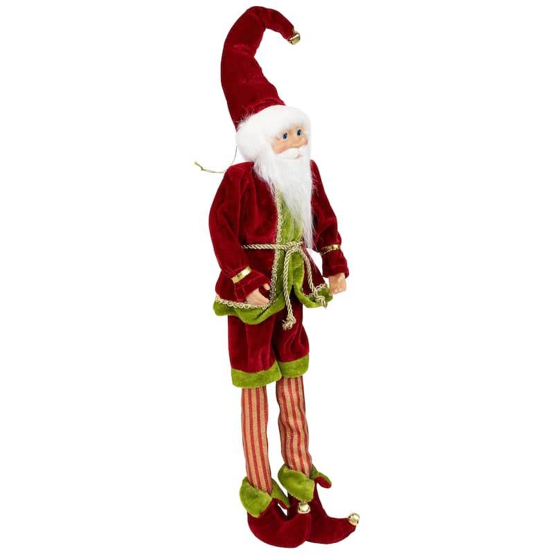 Elf Monarch Poseable Christmas Figure - 18" - Red and Green