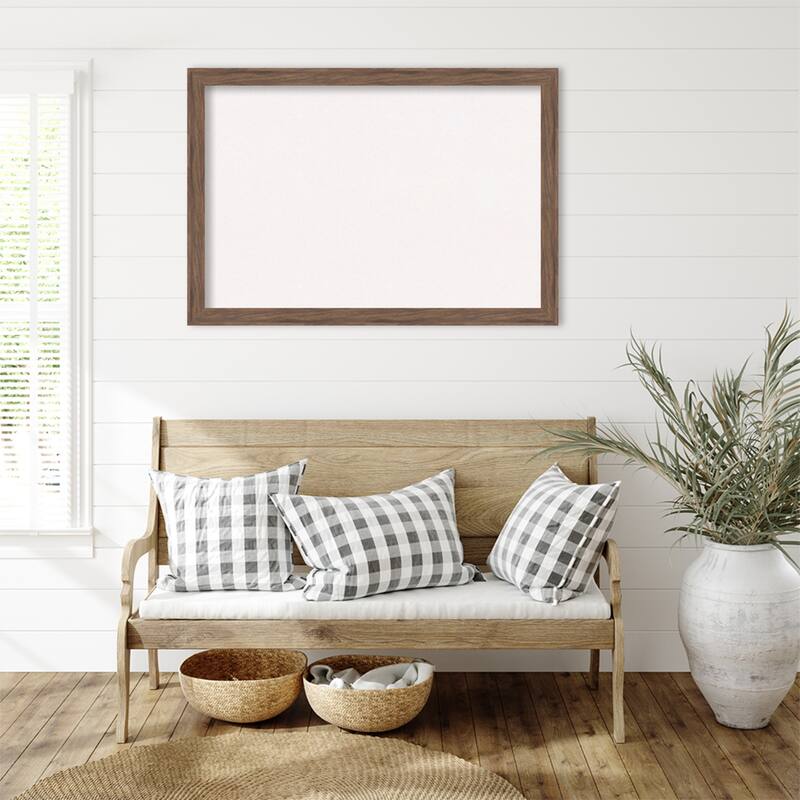 Pia Medium Brown Narrow Framed Cork Board - Bulletin Board, Organization Board, Pin Board