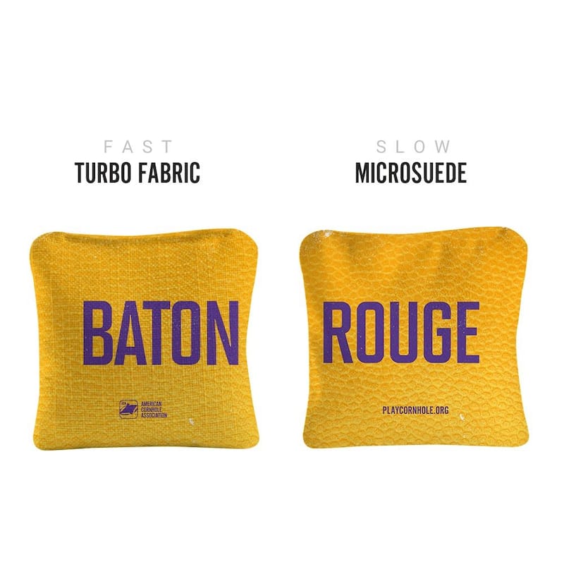 Baton Rouge Yellow Dual Sided Cornhole Bags