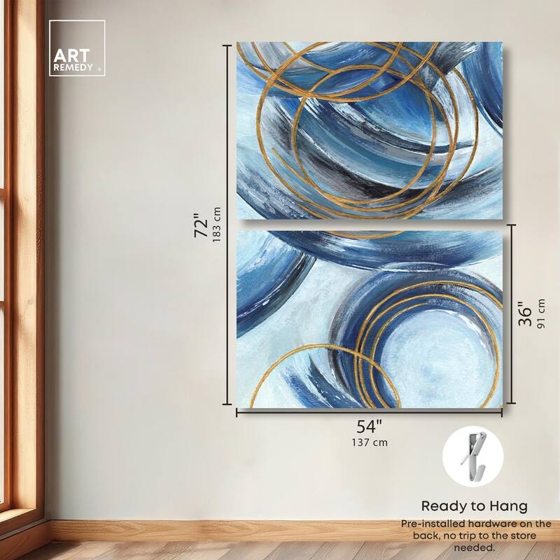 Golden Riviera Canvas Set of 2 by Art Remedy, Gallery Wrapped