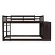 preview thumbnail 9 of 7, Espresso Pine Wood Bunk Bed with 4 Drawers, 3 Shelves, and Built-in Ladder