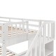 preview thumbnail 13 of 17, Wood Bunk Bed with Drawers, Storage Staircase, White