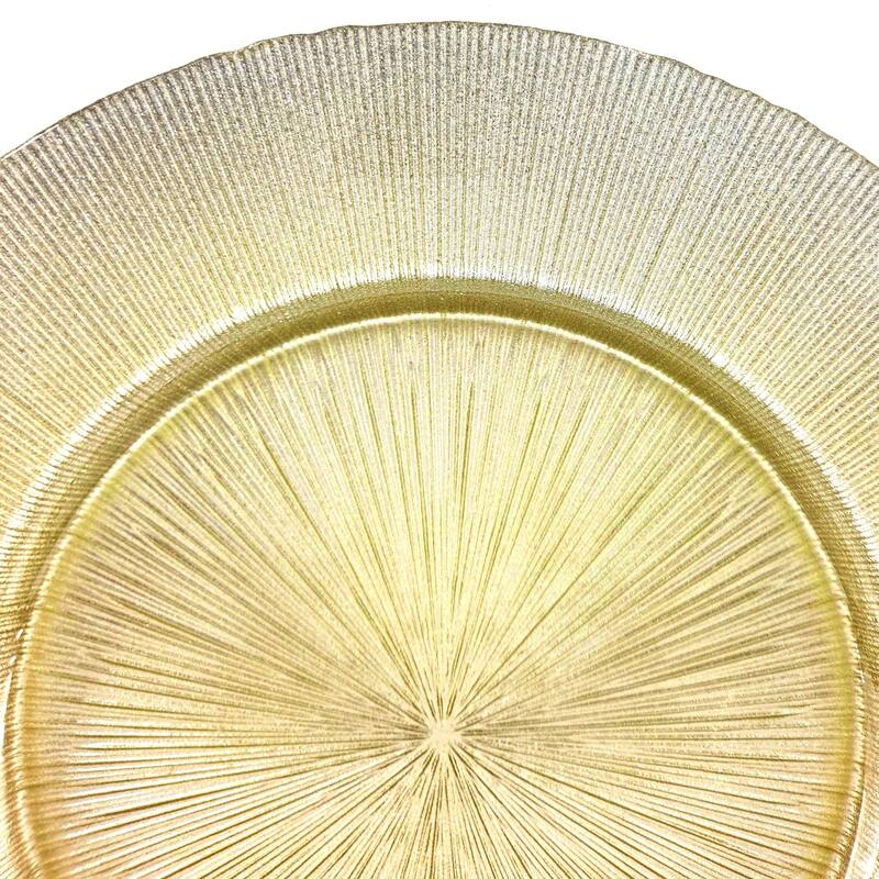 Ritz Glitter Gold Charger Plate - 13"