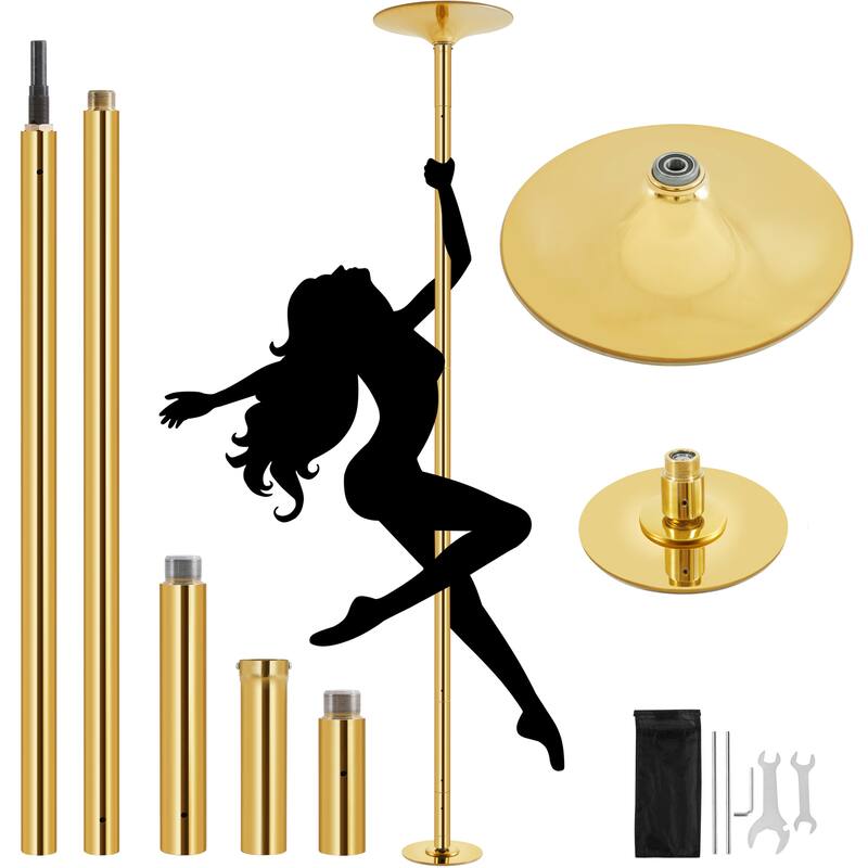 Yaheetech 45mm Spinning Static Dancing Pole with Adjustable Height - Gold