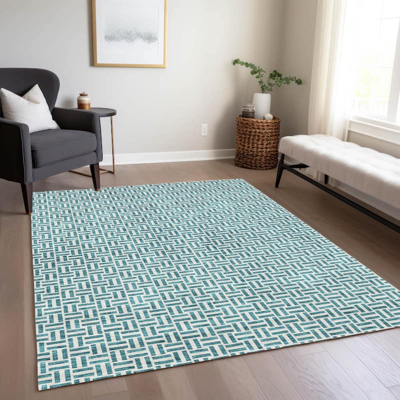 Machine Washable Indoor/ Outdoor Chantille Contemporary Casual Rug