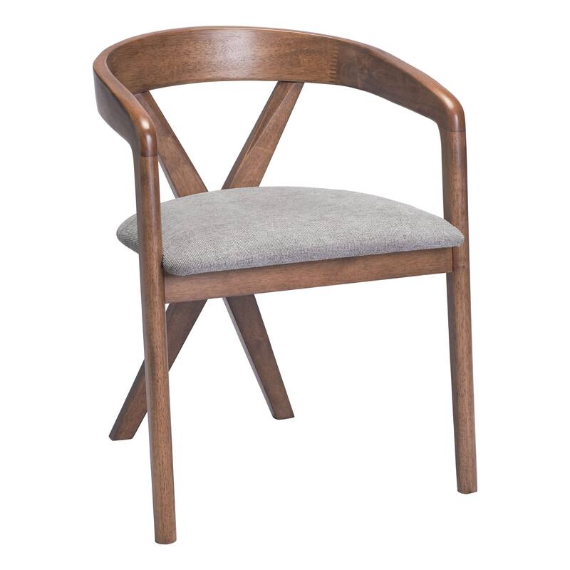Cairo Dining Chair Dove Gray & Walnut