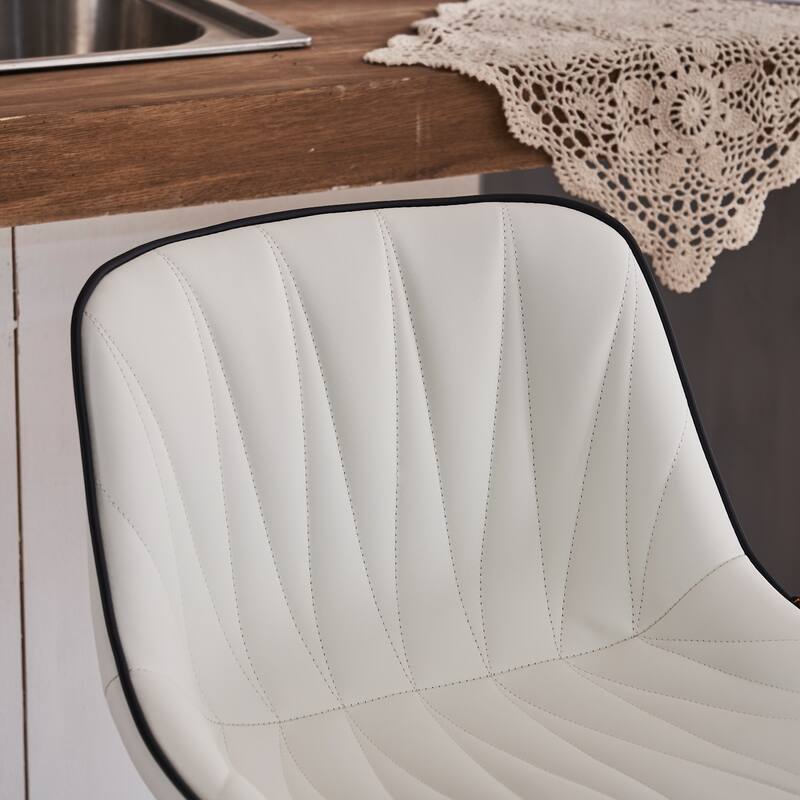 Swivel Upholstered Bar Stools Set of 2, Height Counter Stools