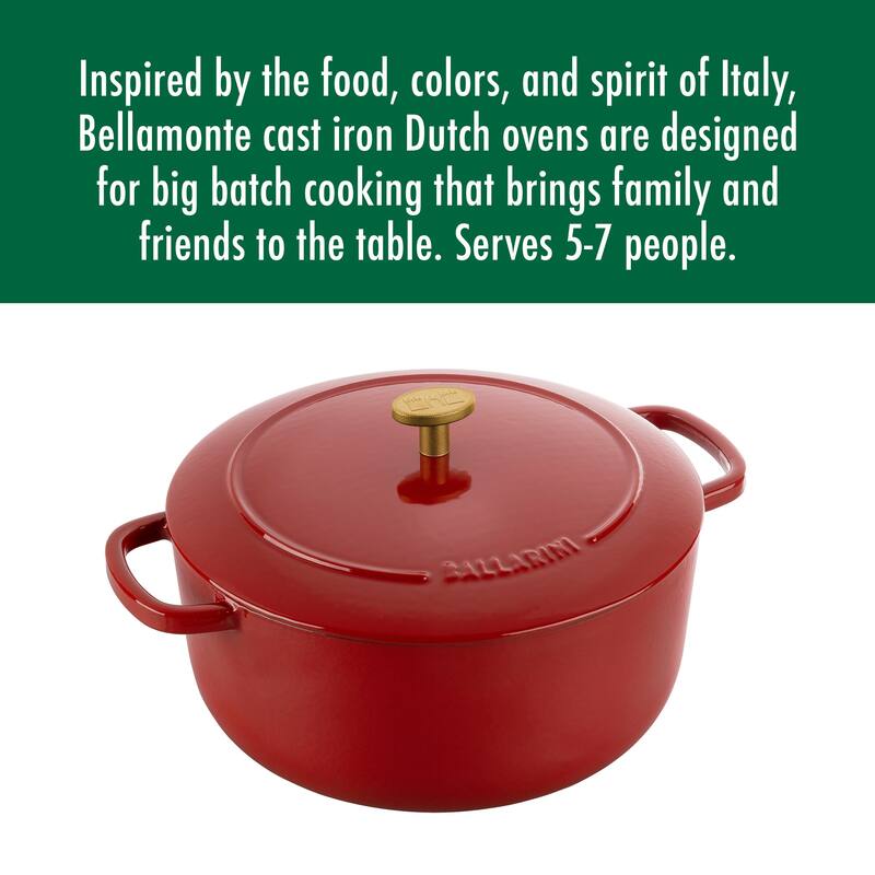 BALLARINI Bellamonte Cast Iron 7.5-qt Round Dutch Oven - 7.6-qt