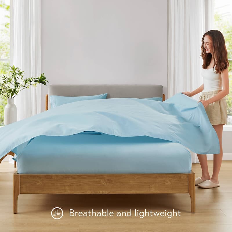 Chelsea Square Cotton 144TC 100% Cotton Solid Sheet Set