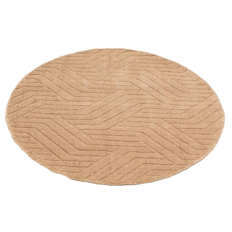 Kashkuli Gabbeh Tan Rug 4'0" x 4'0" - 4'0 x 4'0