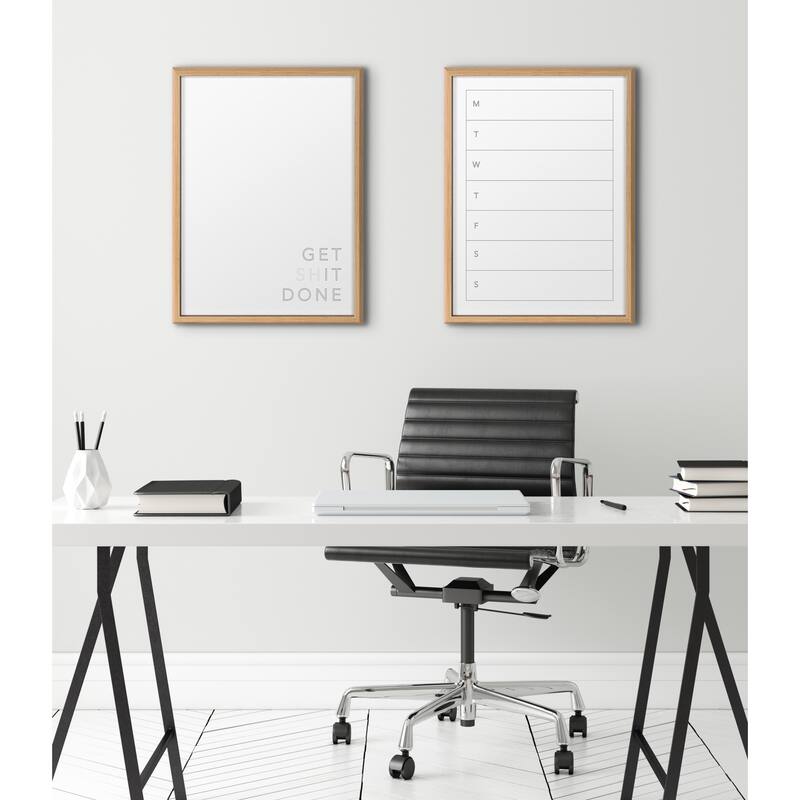 Kate and Laurel Blake Get It Done Framed Printed Glass by The Creative Bunch Studio - 18x24