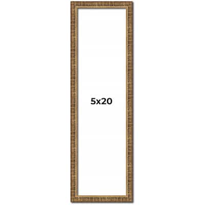5x20 Frame Gold Solid Wood Picture Frame - Complete Modern Photo Frame