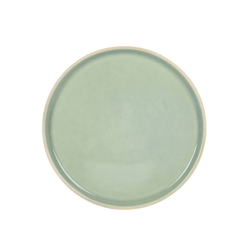 Gibson Elite Liberty Bay 16-Piece Pottery Clay Stoneware Stackable Dinnerware Set - Reactive Glaze, Service for 4