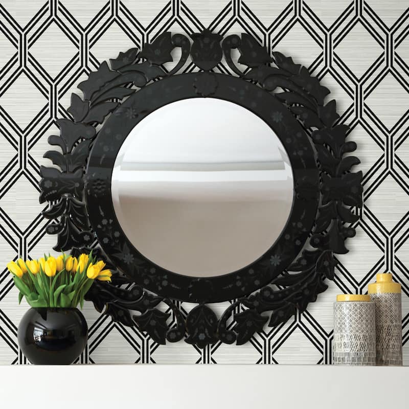 Vaughan Grey Geometric Wallpaper