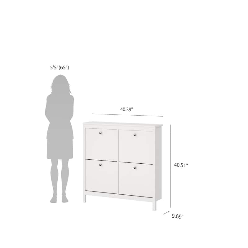 Porch & Den Madrid 4-Drawer Shoe Cabinet