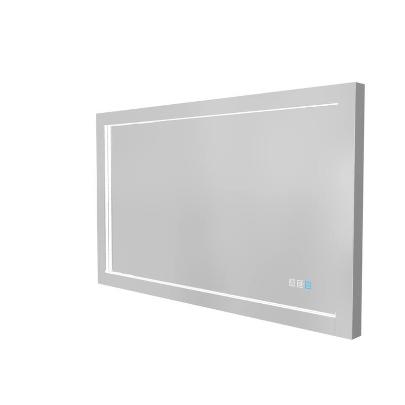 ExBrite LED Lighted Bathroom Mirror with Defog and Stepless Dimming - 40" x 24"