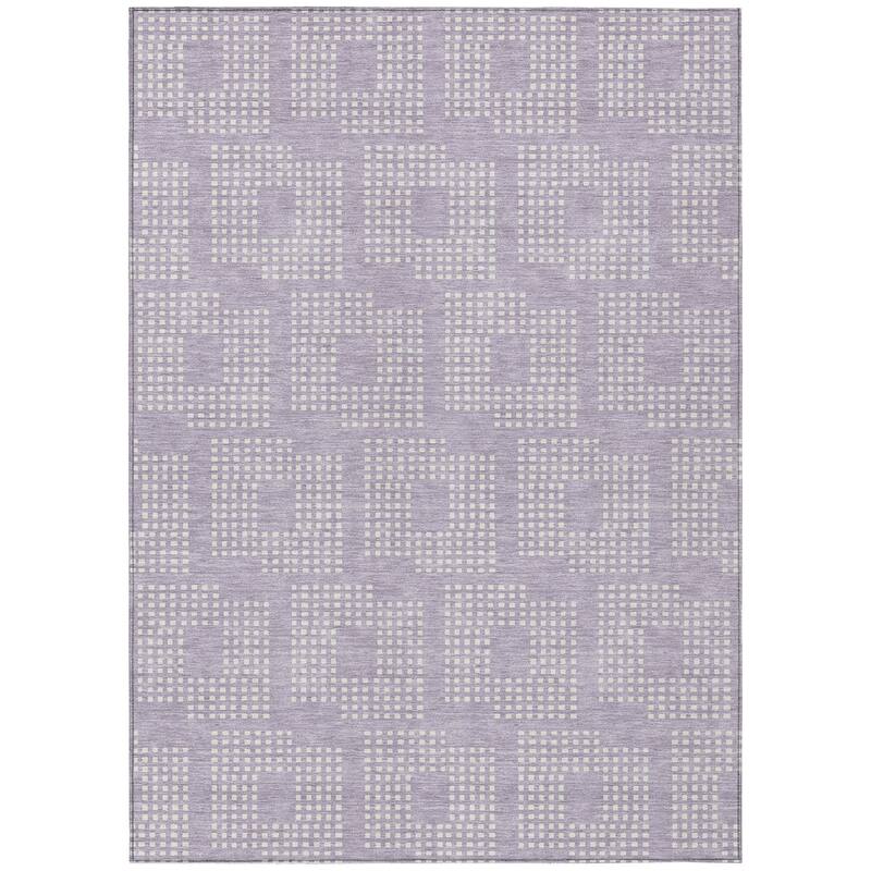 Machine Washable Indoor/ Outdoor Chantille Modern Houndstooth Rug