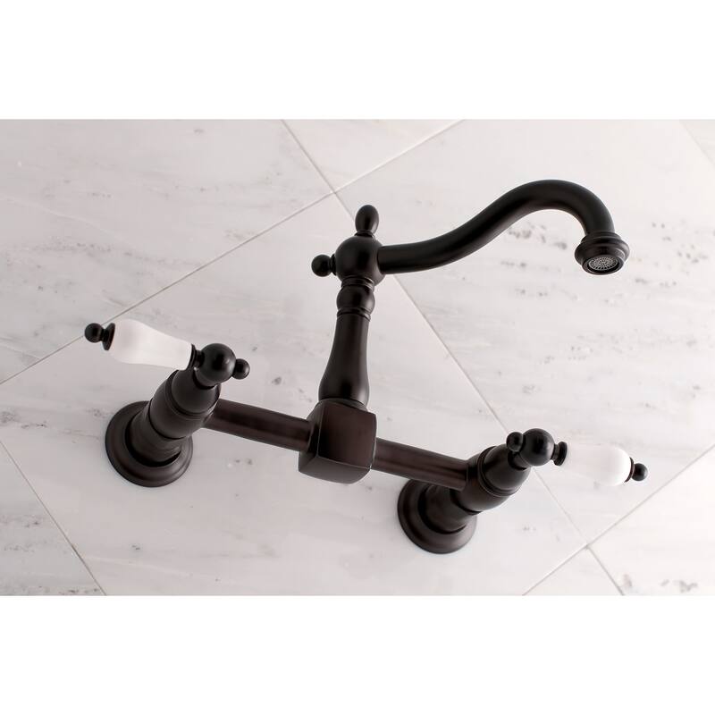 Heritage Two-Handle Wall Mount Bridge Kitchen Faucet