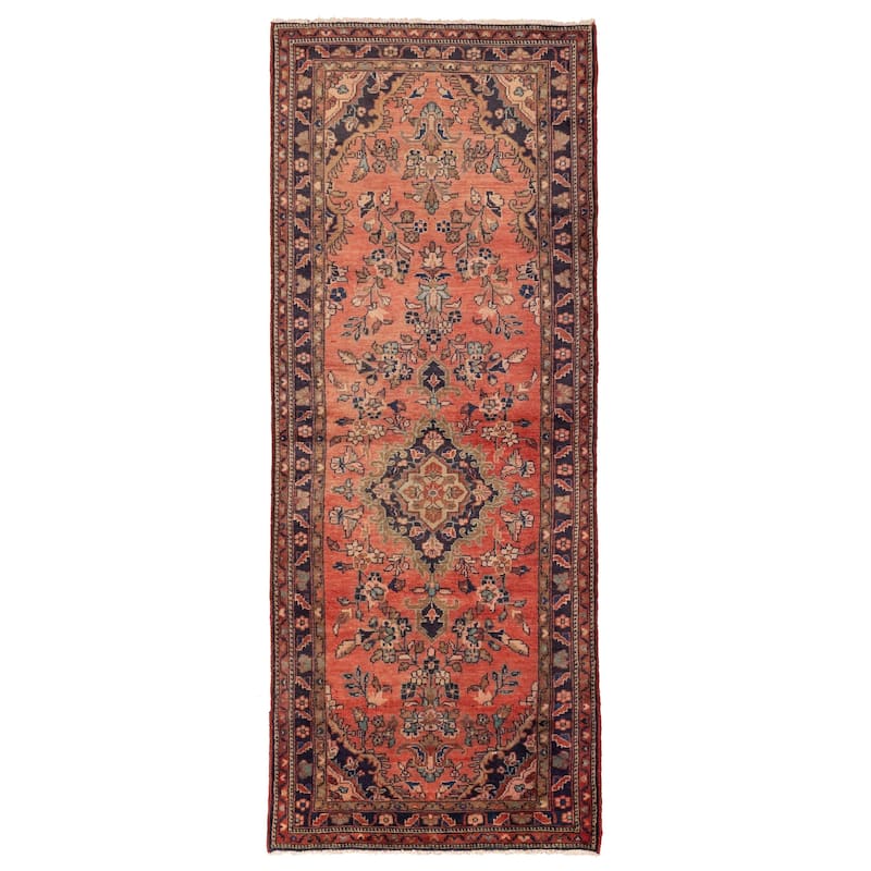 ECARPETGALLERY Hand-knotted Andelz Red Wool Rug - 3'5 x 8'10