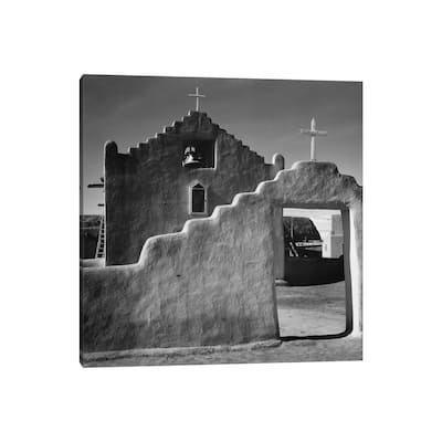 iCanvas "Church, Taos Pueblo, New Mexico, 1941" by Ansel Adams Canvas Print
