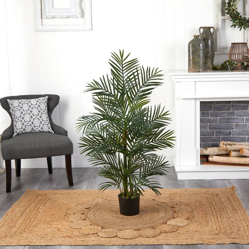 3.5-foot Areca Palm Indoor/ Outdoor Artificial Tree - Green