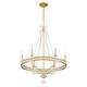 preview thumbnail 4 of 3, Seville 6 Light Aged Brass Chandelier