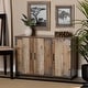 preview thumbnail 2 of 9, Cyrille Modern and Contemporary Farmhouse Rustic 3-Door Shoe Cabinet